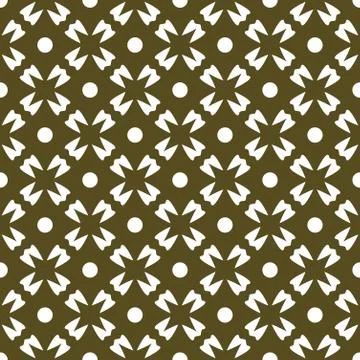 Batik Indonesia Monochrome Seamless Pattern Background Wallpaper Stock Illustration