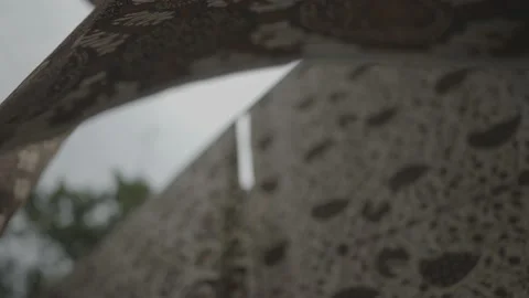 Batik in Java Traditional Fabric of Indonesia - Hanged Cloths Blown by The Wind Video stock 178497156