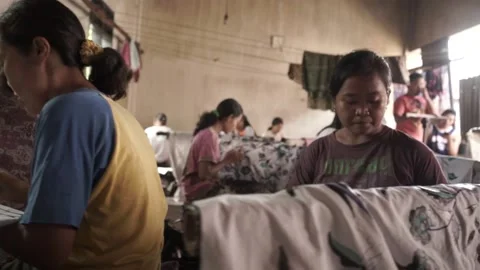 Batik Making in Cirebon West Java Indonesia - Traditional Indonesian Fabric Video stock 155271777