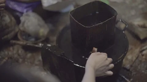 Batik making process Stock Footage 155388142