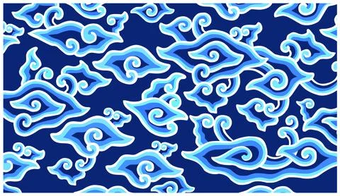 Batik mega mendung Stock Illustration