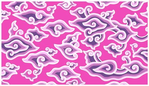 Batik mega mendung 스톡 일러스트