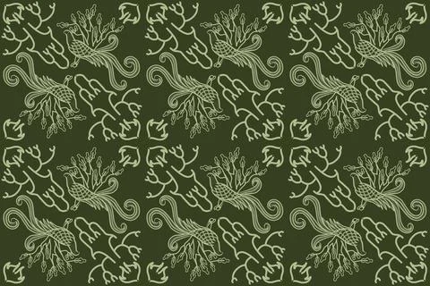 Batik motif or pattern design Stock Illustration