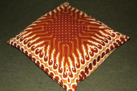 Batik motif pillow design from Java, Indonesia Foto stock