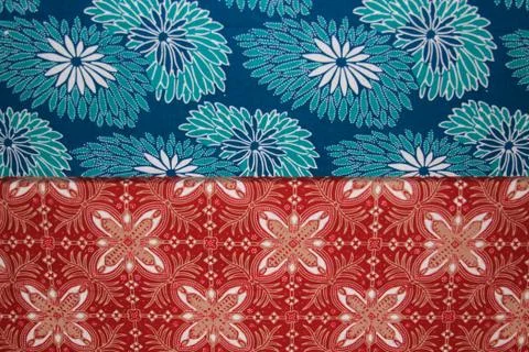 Batik motif samples design from Java, Indonesia Foto stock