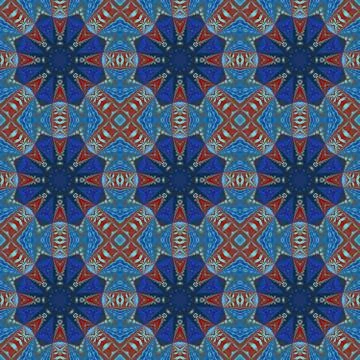 Batik pattern and computer processing Stock Illustration