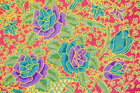 Batik pattern, traditional thai style Stock Photos