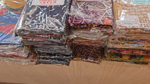 Batik sarong cloth Stock Footage 326173484