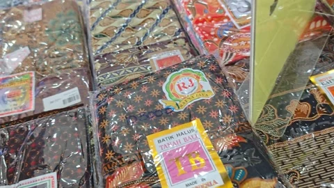 Batik sarong cloth Video stock 326173518