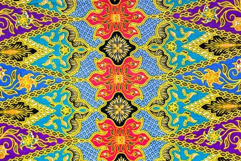 Batik sarong  pattern background in Thailand, traditional batik sarong in Asi Stock Photos