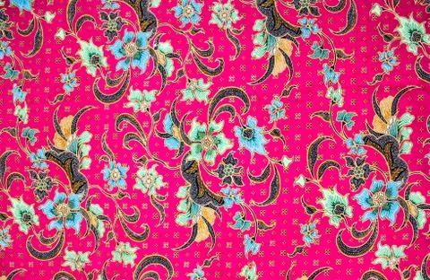 Batik sarong  pattern background in Thailand, traditional batik sarong in Asi Stock Photos