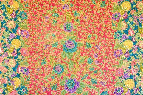 Batik sarong pattern background in Thailand. Foto stock