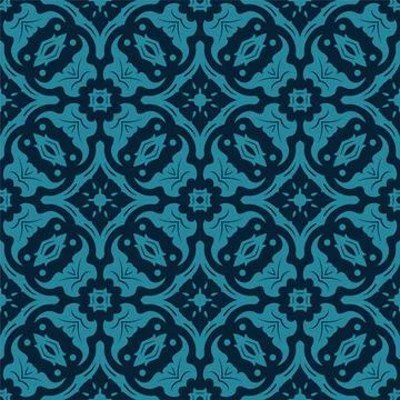 Batik seamless background. Songket pattern ornament with vintage style Stock Illustration