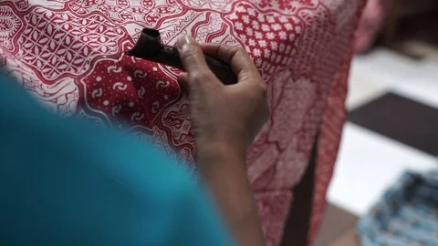 Batik Tulis Stock Footage 95621272