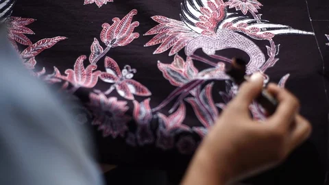 Batik Tulis Stock Footage 95655229