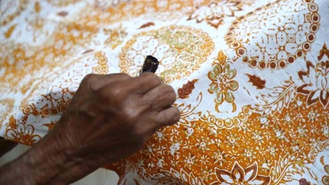 Batik Tulis Stock Footage 143974255