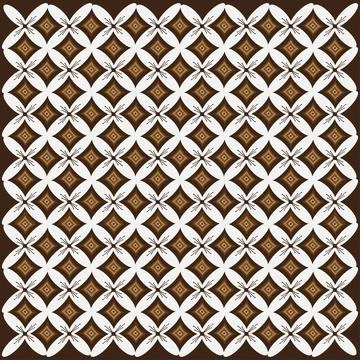 Batik vector from Indonesian with brown light Stock Illustration