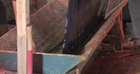 Batik Workshop Traditional Natural Dye Drawing On Fabric 09 Stock Footage 239658669