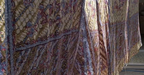 Batik Workshop Traditional Natural Dye Drawing On Fabric 39 Stock Footage 239733870