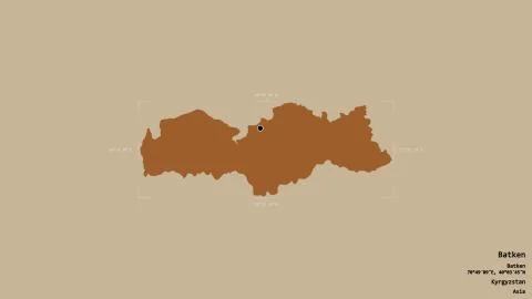Batken - Kyrgyzstan. Bounding box. Pattern イラスト素材