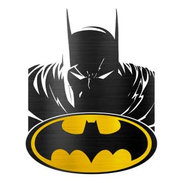Batman comic logo illustration bat Stock Illustration