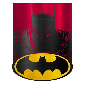 Batman comic logo illustration red Illustrazione stock