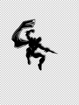 Batman-esque with Highlights Transparency 스톡 일러스트