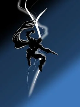 Batman-esque with Reflection 스톡 일러스트