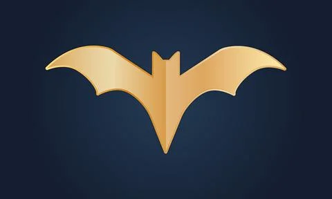 Batman Gold icon in royal background Stockillustratie