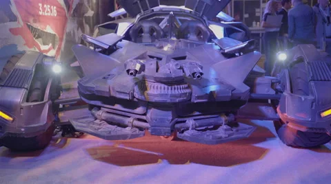 Batmobile from Batman vs Superman: Dawn of Justice. Stock Footage 60905179