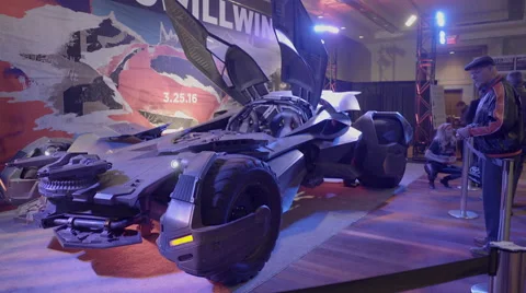Batmobile from Batman vs Superman: Dawn of Justice. 4K UHD. Stock Footage 60907304