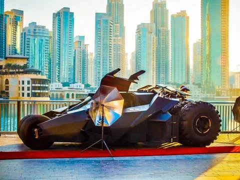 Batmobile In Dubai Stock Photos