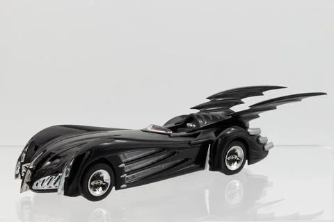 Batmobile model replica from 1997 Batman &amp; Robin Movie Stock Photos