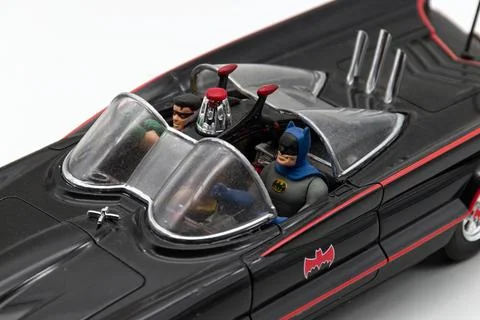 Batmobile plastic model car from the iconic Batman 1966 television series. Foto stock