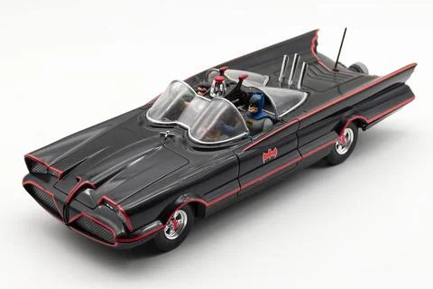 Batmobile plastic model car from the iconic Batman 1966 television series. Stock-Fotos