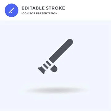 Baton icon vector, filled flat sign, solid pictogram isolated on white, logo Stock Illustration