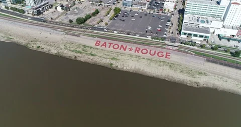 Baton Rouge on the river Video stock 120031890