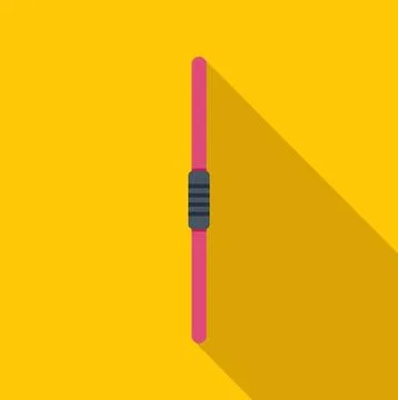 Baton for twirling performance flat design icon Stock-Illustration