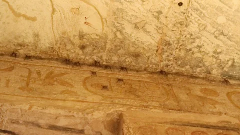 Bats in the Abu SImbel temple Stock Footage 96382052