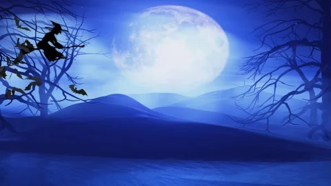 Bats accompanying the witch 4K LOOP Stock Footage 287695521