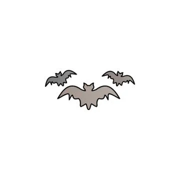 Bats color gradient vector icon Stock Illustration