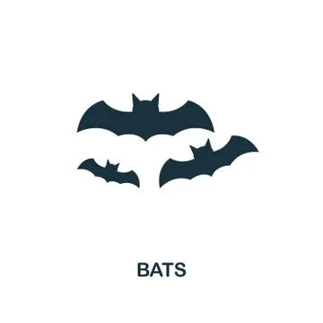 Bats icon. Premium style design from halloween icon collection. UI and UX. Pixel Stock Illustration
