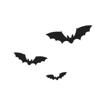 Bats isolated on white background Stock Illustration