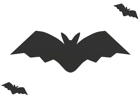 The bats on a white background 3d-rendering 스톡 일러스트