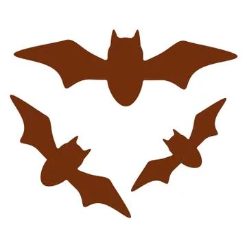 Bats on white background. Trendy flat style for graphic design, web-site. Vector Stock Illustration