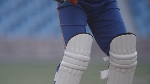 Batsman scoring run Stock Footage 119507981