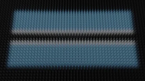 Batswana Flag Light Shining on Scrolling Bullets Stock Footage 279782386