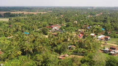 Battambang_Drone Stock Footage 127752670