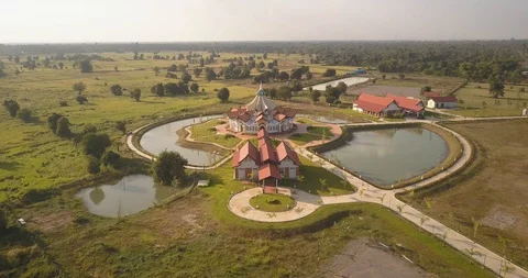 Battambang_Drone Video stock 127809358