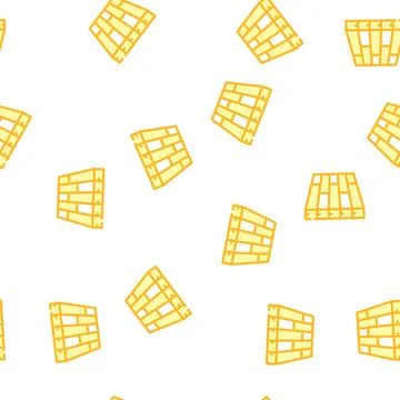 Batten floor vector seamless pattern Stock Illustration